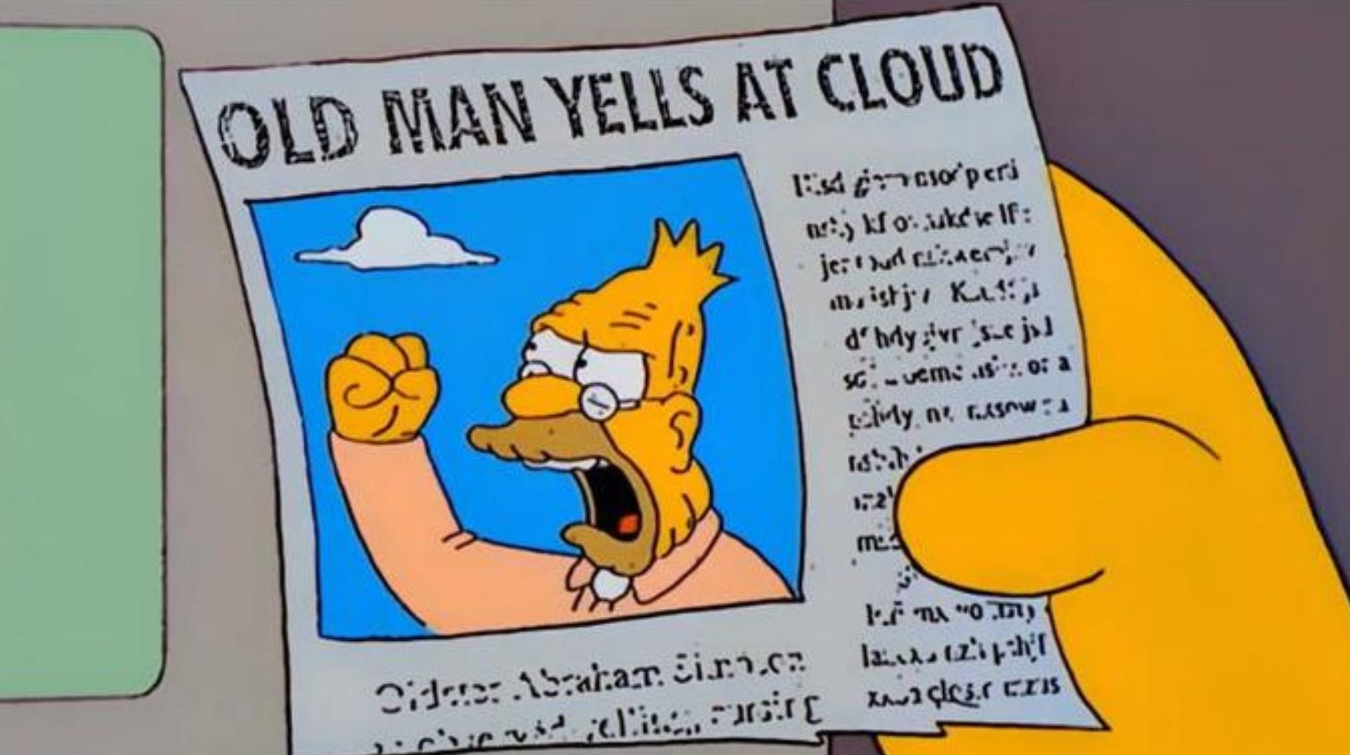 old man yells at cloud from the simpsons